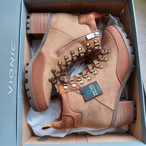 NEW Vionic Spencer Toffee Waterproof boots Women's Size 8 US EUR 39 PERFECT!